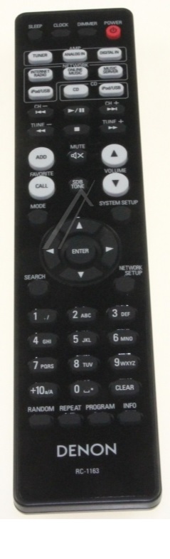 Télécommande RC-1163 Neuve Pour Ampli Denon DRA-F109 - Compatible, Sans Fil, Portée 5-10m